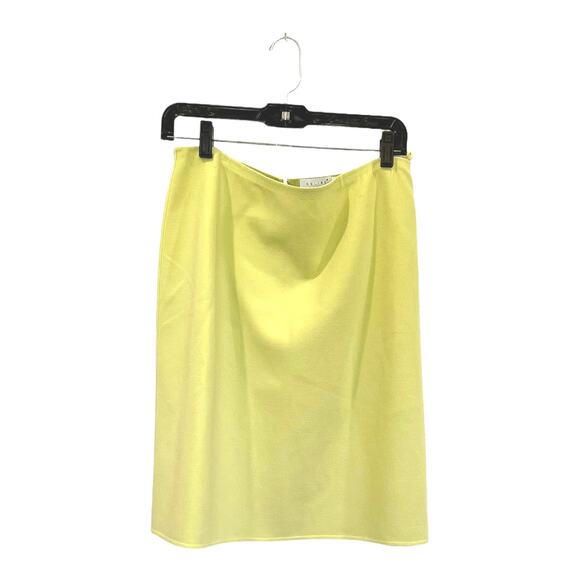 Celine Finition Main Citron Green Blazer Skirt Wool Blend Suit Set Sz 42 France - Picture 3 of 15